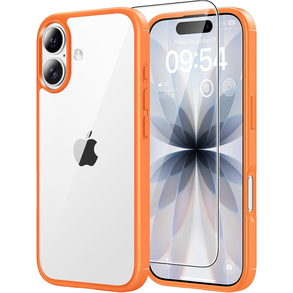 (For Iphone 17 6.3", B-Orange) For Iphone 17 Case, [Not-Yellowing] With Hd Screen Protector, [15 Ft Grade Protection] Military-Grade Protection Shockp Multicoloured 4406703564430