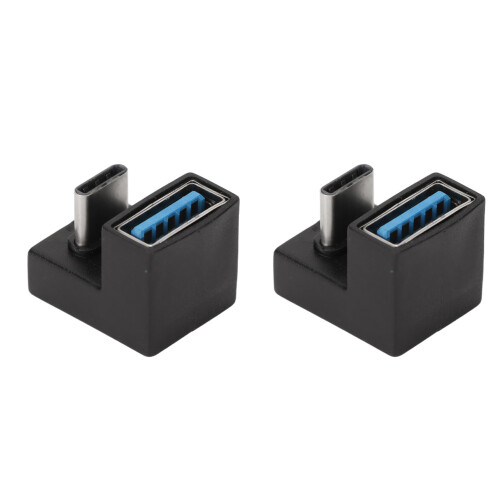 2x USB-C U-Form-Adapter 5 Gbps 180 USB-F zu USB-C M