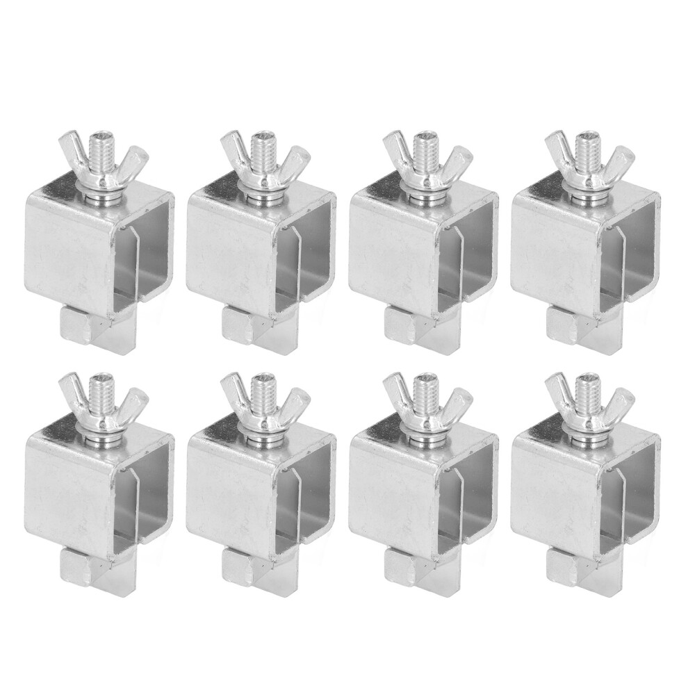 8Pcs Silver Color Butt Welding Clamp Aluminum