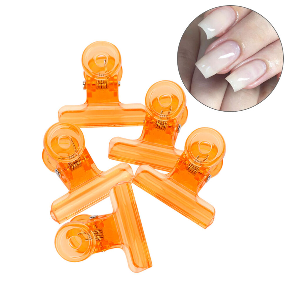 31mm Orange Nail Extension Clips Set - Ideal for Thin & Long Nails