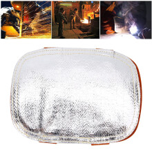 Heat Shield Split Cowhide Leather Welding Hand Pad, 21cm, Reflective