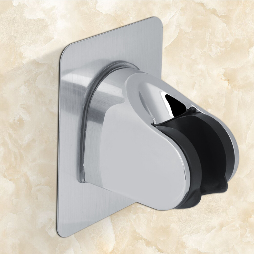 Adjustable 45 Chrome Self-Adhesive Shower Head Holder - No Drilling 8271341315302