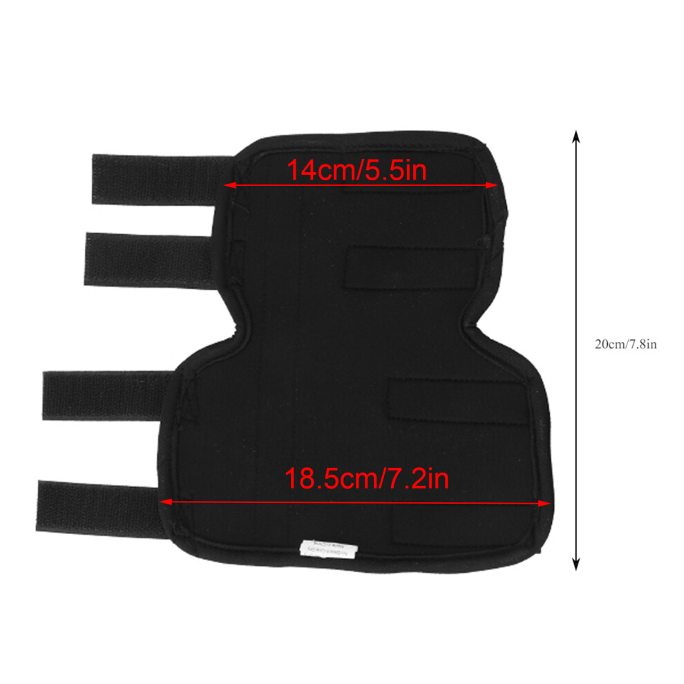 1 Pair Black L Dog Elbow Protector Wraps for Injury Support & Stability