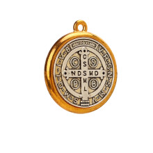 Saint Benedict Medaille Rostfreier Metall St. Benedict Medaille Anhänger Herren Jungen Religiöses Geschenk Katholische Medaillen