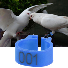 8MM 100PCS Blue Plastic Numbered Bird Leg Bands Rings