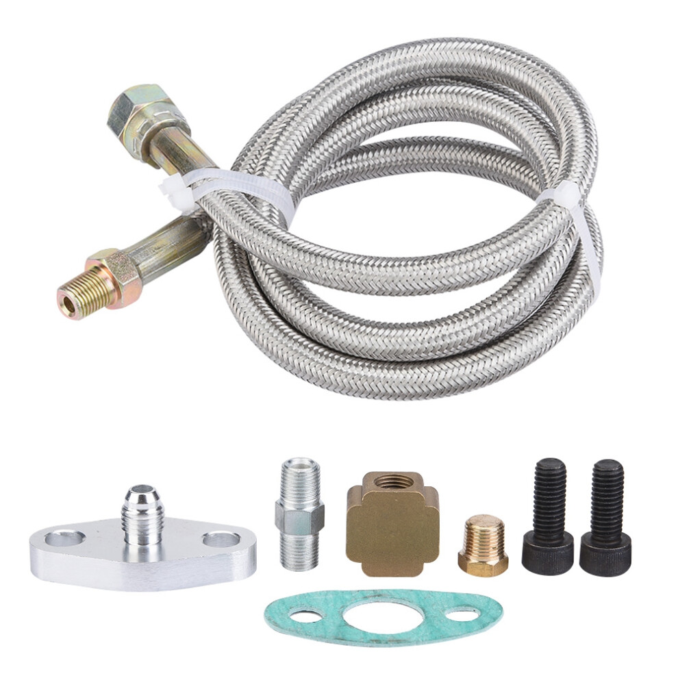 36 Inch Turbo Oil Return Drain Line Kit For T3 T4 T3/T4 Turbos 3481341316550