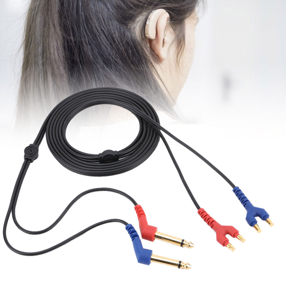 Universal 1.2m Audiometer Headset Cable Wire for Hearing Testers