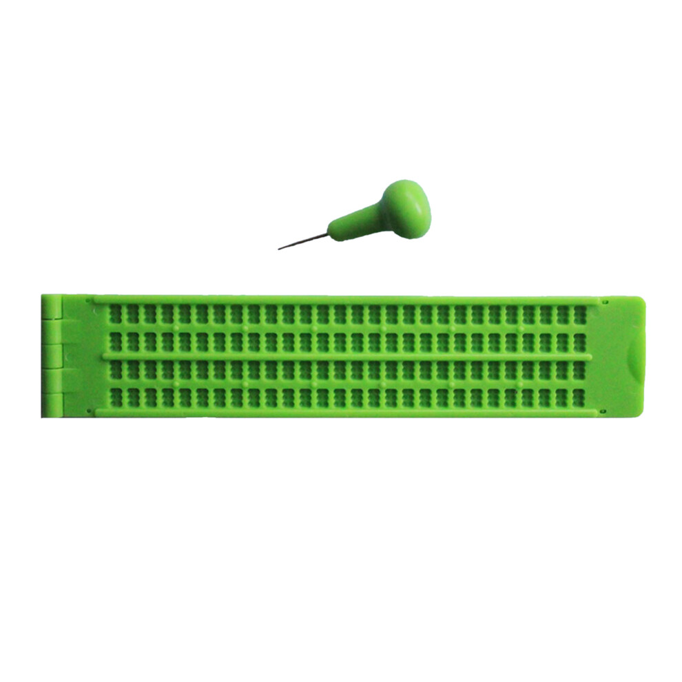 4 Lines 28 Cells Braille Writing Slate Plastic