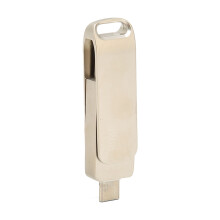 Phone Memory Stick USB 3.0 Typ C 2-in-1 Metall-Rotierbarer Tragbarer Flash Drive für Tablets, Bilder, Speicherung, Silber, 64GB