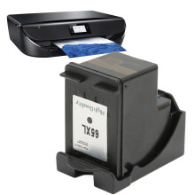 Tintenpatronenersatz für HP Envy 5055 5052 5010 DeskJet 3755 2600 3752 2652 2655 2622 AMP 100 H 65XLBK Schwarz