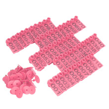 100 nummerierte Rinderohrenmarken Präziser livestock-Identifikationschip für Rinder Schweine Schafe Pink