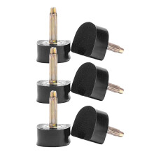 (Black, 10x11mm) 3 Pairs High Heel Tips Shoes Replacement Tap Caps Shoes Repair 10x11mm