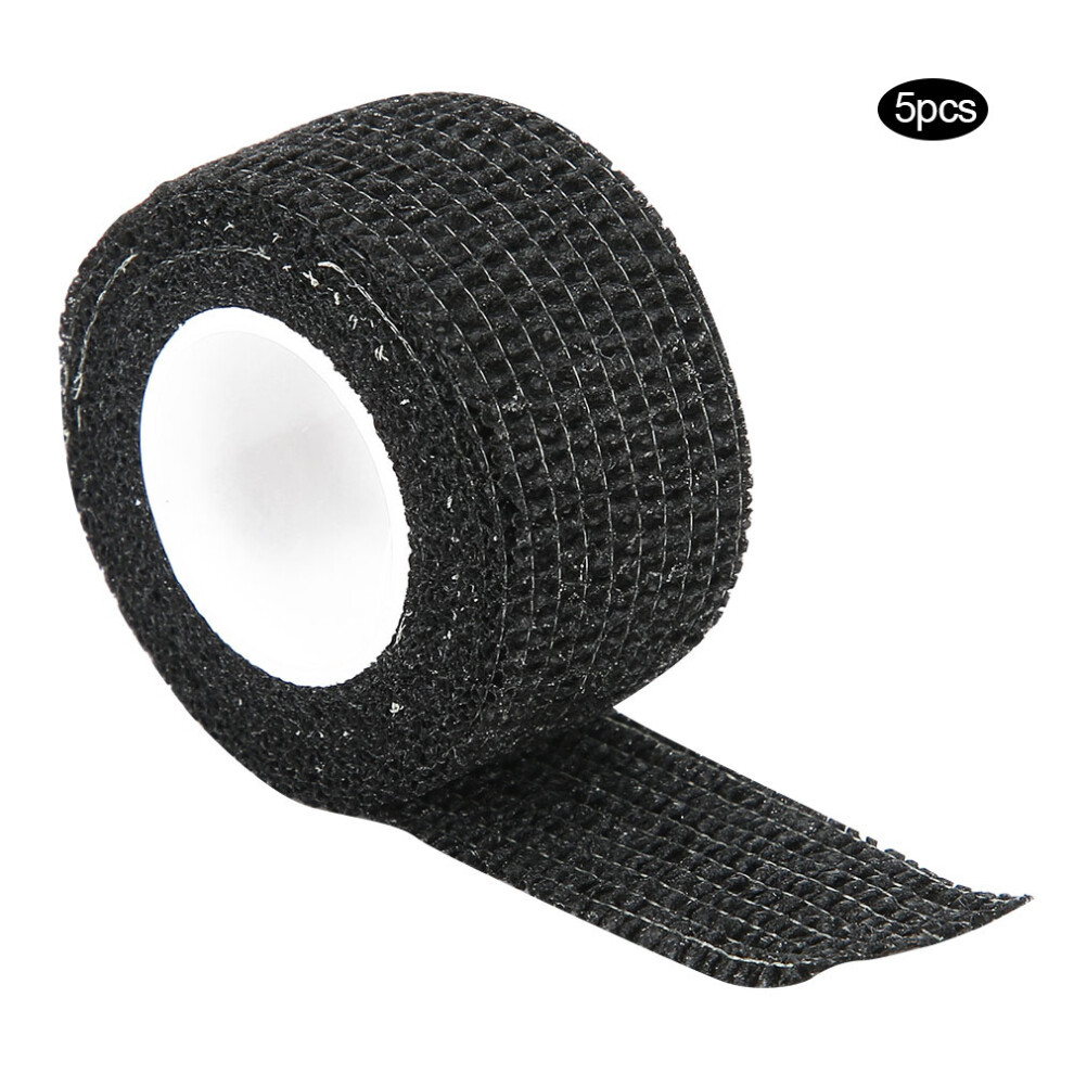 Black 5Pcs Disposable Tattoo Grip Cover Wrap 2.5Cm Self-Adhesive