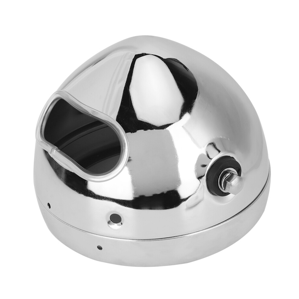5.75In Aluminum Headlight Housing For Motorcycle, 151Mm Silver 9331341324908