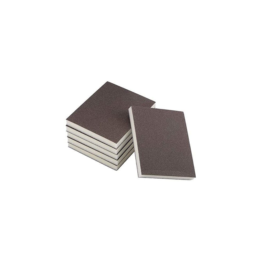 Sanding Sponge 180 Grit Block Pad 4.7X3.9x0.4 Inch 6 Pack For Wood, Metal, And Drywall Finishing 6947110144016