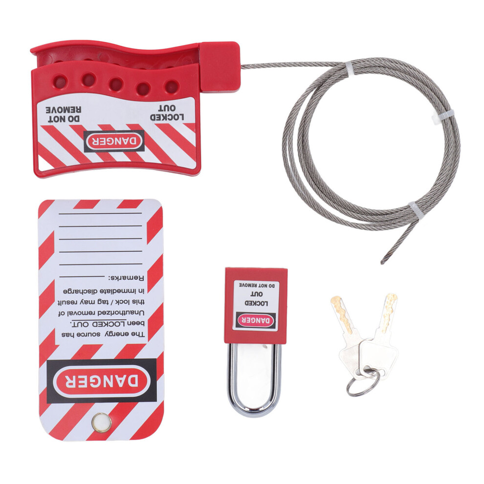 Industrial Lockout Tagout Cable Lock: Impact Resistant & Multi-Padlock 4141341327190