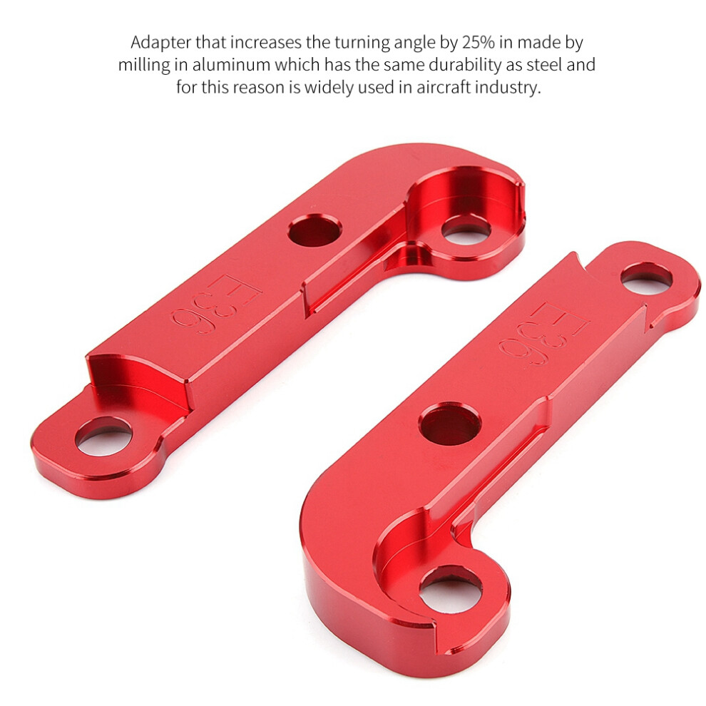 Aluminium Adapter For E36 - 25% Increased Steering Angle Drift Lock Kit Red 9391341328603