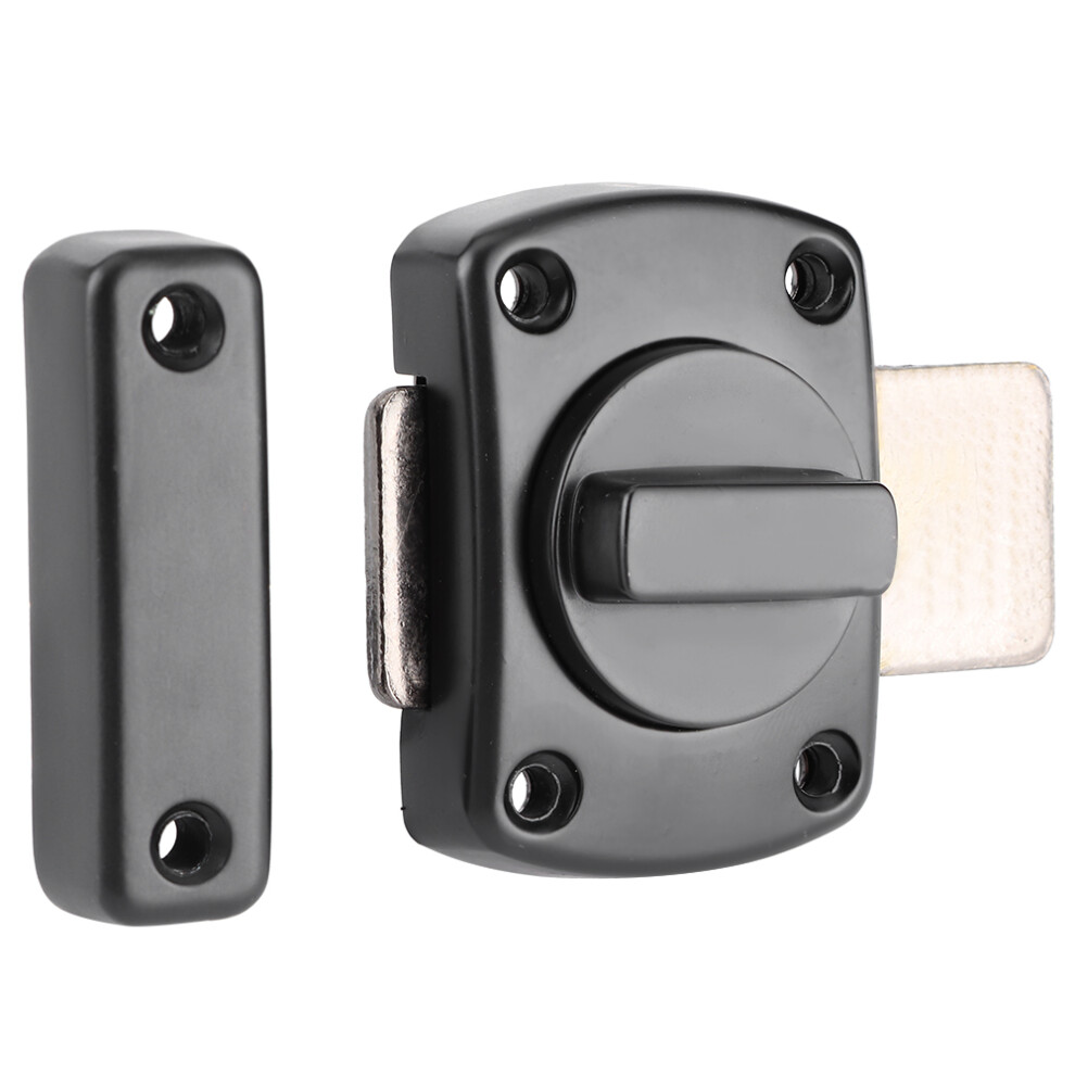 Zinc Alloy Sliding Door Lock Latch Bolt For Cabinet Closet Black Large 4641341329601