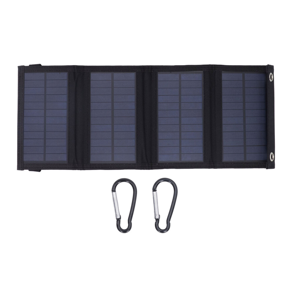 10W 5V Portable Folding Solar Panel Charger Kit Black 9121376686658