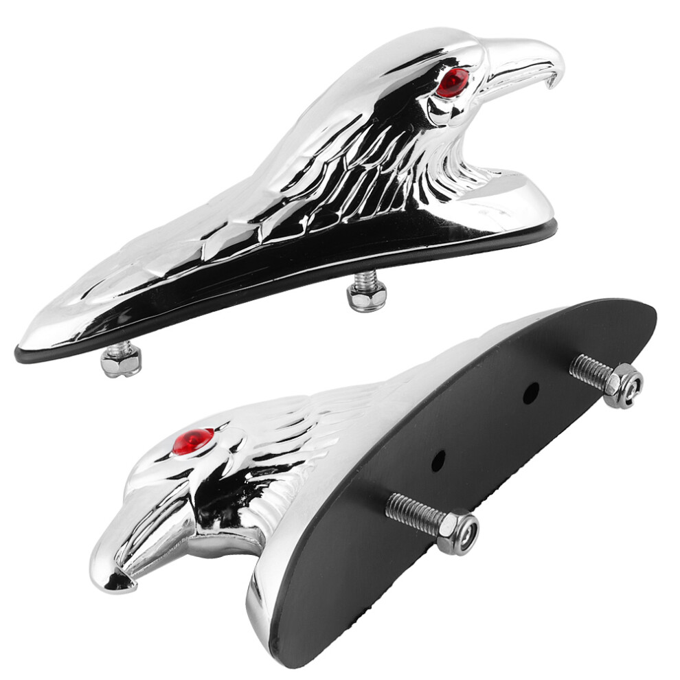 Nostalgic Eagle Head Decor For Motorbike Fender Bonnet - Eyes Red 4401341329953