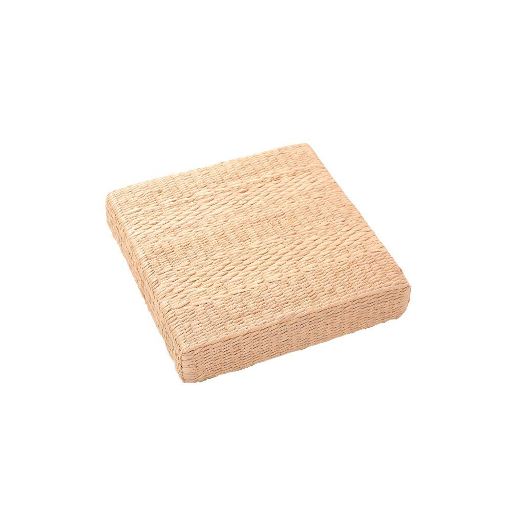 (Square)Coussin d'assise coussin de sol tatami rond 40 cm paille méditation tapis doux yoga