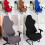 (Dark Grey)Fauteuil inclinable ergonomique bureau ordinateur jeu housse extensible devoirs 4