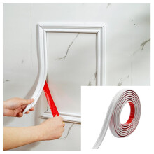 Peel and Stick Wall Strip for Easy Home Decoration, 1 Inch Wide, Waterproof, Removable, White Color