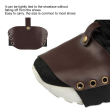 High-Quality PU Motorcycle Shift Shoe Protector Cover Brown for Boots