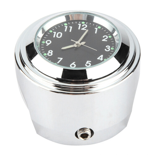 Motorcycle Handlebar Watch 7/8" 1" Black Mount Clock Precise Timing 2