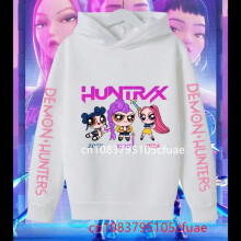 (25757-4, 100) Autumn Casual Long Sleeve Children's Clothing Y2K KPop Demon Hunters Hoodies Teenage Girls Boys Rumi KPop Demon Hunters Hoody