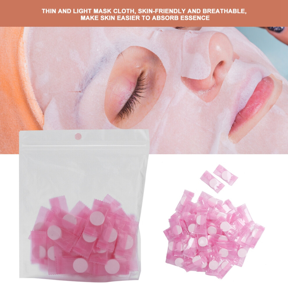 50Pcs Individual Pack Compressed Silk Masks for DIY Facial Treatment