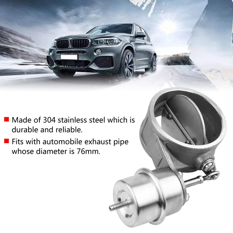 3-Inch Stainless Steel Vacuum Activated Exhaust Cutout For Vehicles 5001341337799