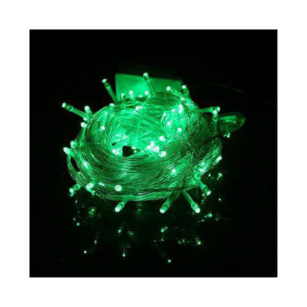 () String 100Leds 10M Fairy Lights Christmas Tree Xmas Party Eu Wedding Lamp Green/Light