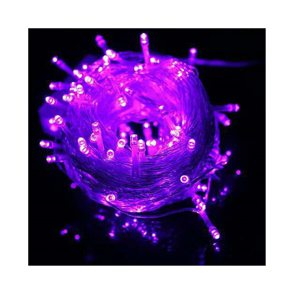 () String 100Leds 10M Fairy Lights Christmas Tree Xmas Party Eu Wedding Lamp Purple/Light