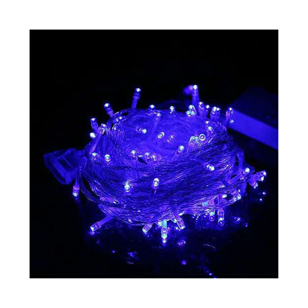 () String 100Leds 10M Fairy Lights Christmas Tree Xmas Party Eu Wedding Lamp Blue/Light