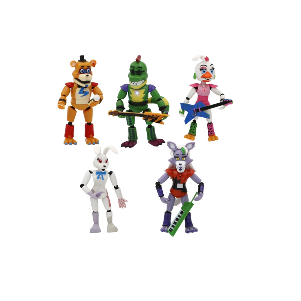 (Security 5pcs) Set Fnaf Action Figure Security Breach Five Nights At Freddys Toy Figure Action
