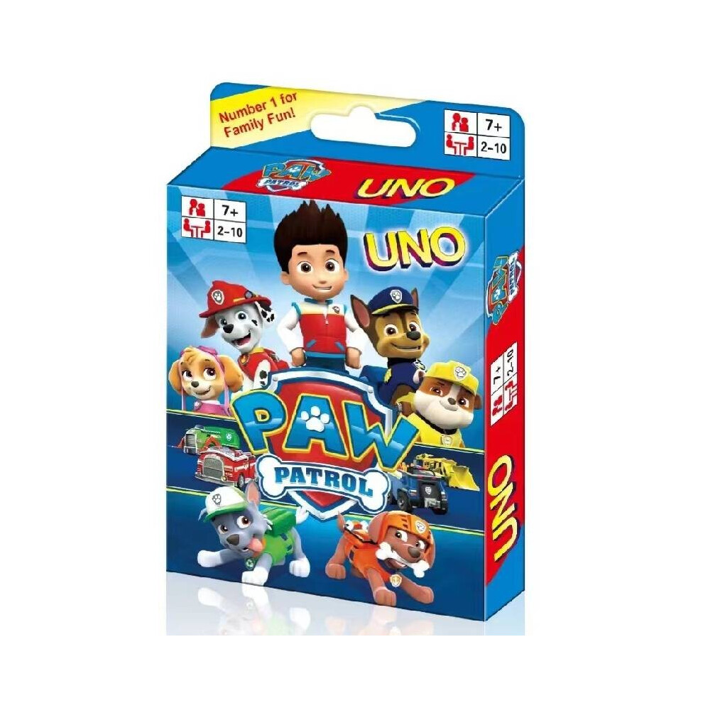 (PAW Patrol) Uno Mario Avengers Cars Pikachu Sanrio Paw Patrol Poker Card Game Board Prop