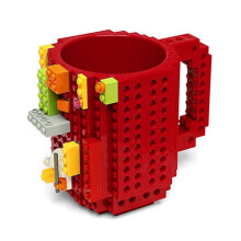 (Red) Build Piece 1 A Brick Mug Building Blocks Coffee Cups Frozen Coffee Mug Diy Bloc
