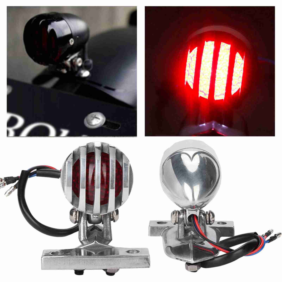 Universal LED Motorcycle Taillight, Waterproof Aluminum Alloy Brake Light, Red 12V-image-OPC-PJMJ66V-NEW