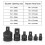 6Pcs/Set Impact Socket Converter Reducer Adapter 8