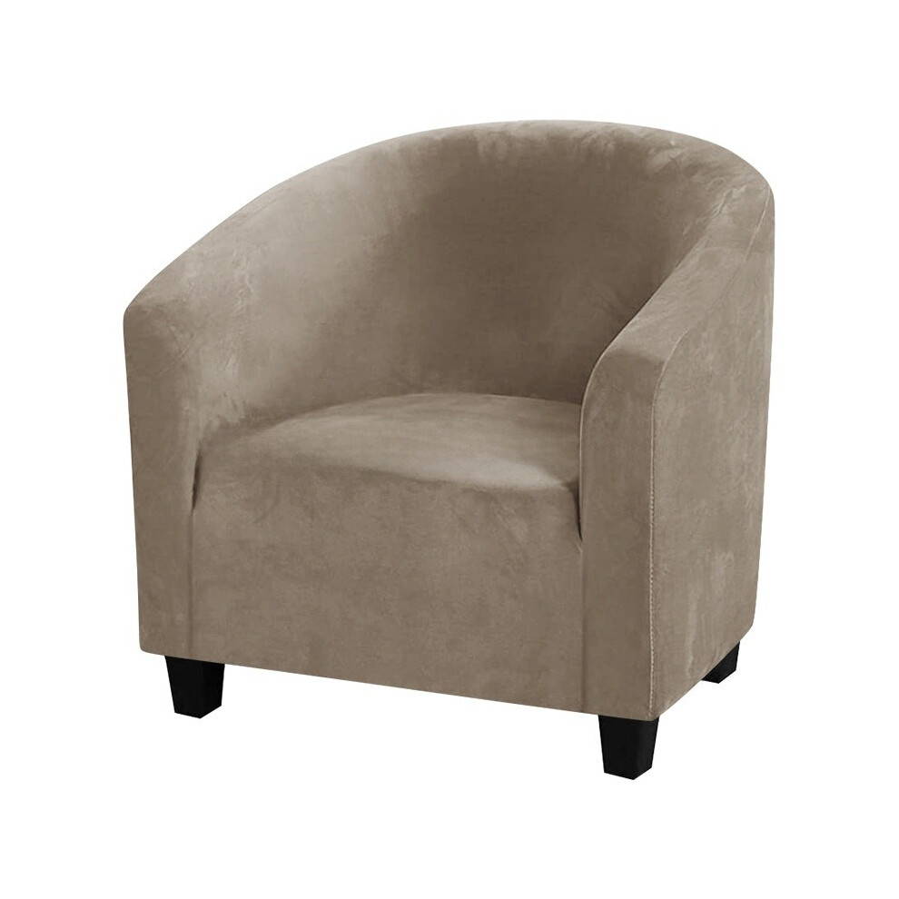 (Taupe)Housse de canapé haute élasticité couleur unie design et tissu antidérapant ultra doux