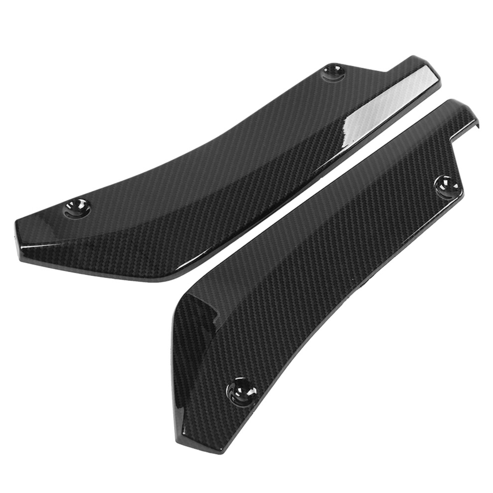 Car Rear Bumper Diffuser Spoiler Lip Fins 1 Pair Carbon Fiber Style 5021341348366