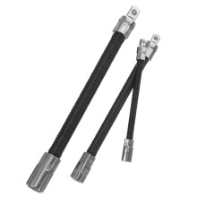 Tool Wrench Set 3-Piece Flexible Socket Wrench Extension for 1/4 and 3/8 Drive Vehicle Repair and Industrial Use