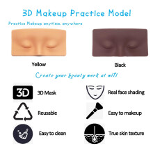 Tablero de práctica de maquillaje de ojos y rostro de silicona realista