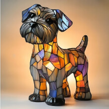 (Schnauze) Creative Dolphin Panda Lion Leopard Dog Animal Resin Led Ornament Light Night