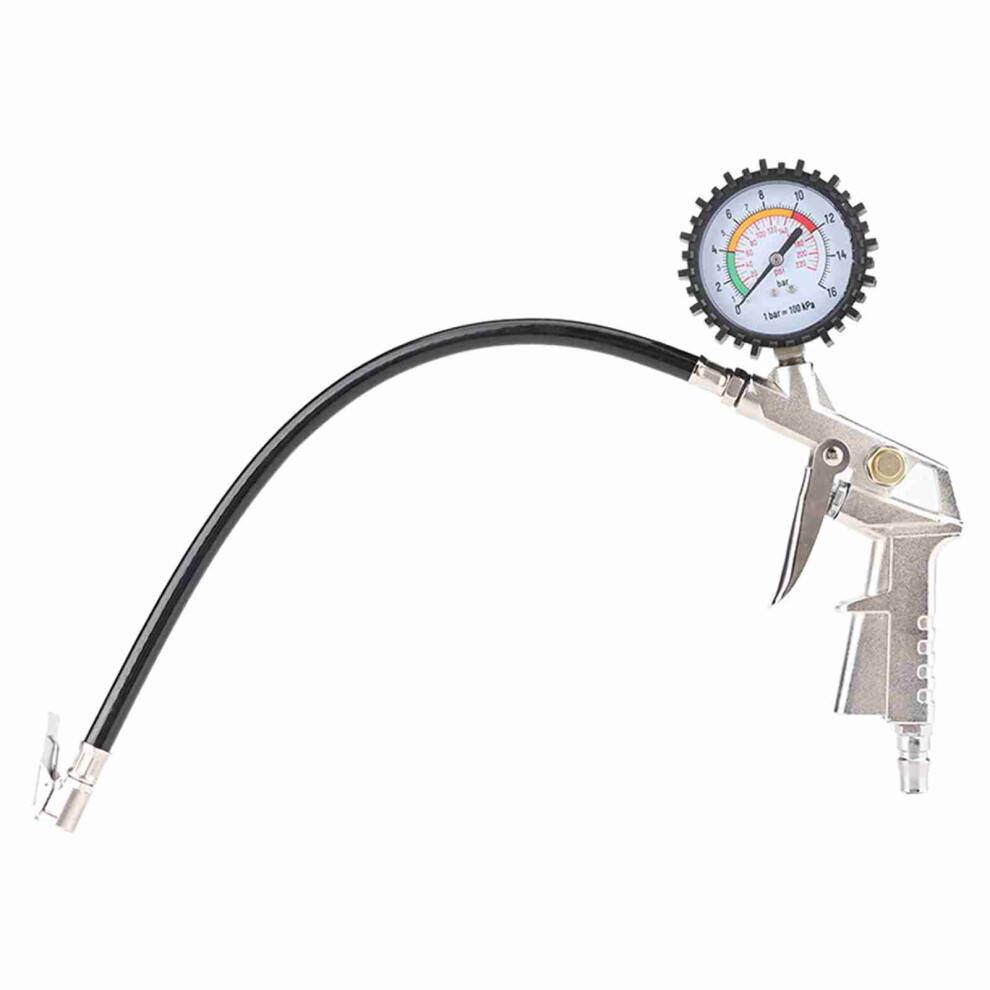 Pc 8508 Multifunctional Car Tire Pressure Gauge Inflator Pump 0-220Psi Silver 7891341348790