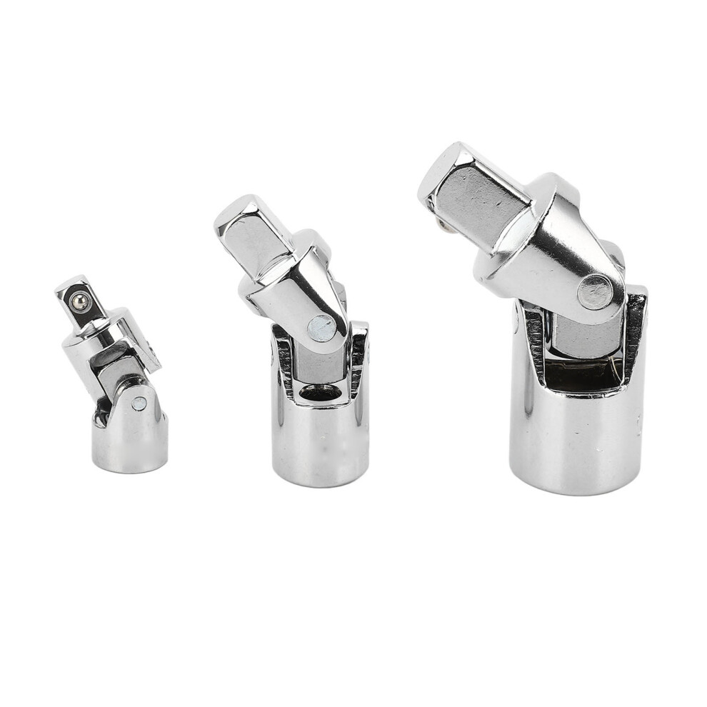 3PCS Socket Adapters Rotatable Universal Joint Set