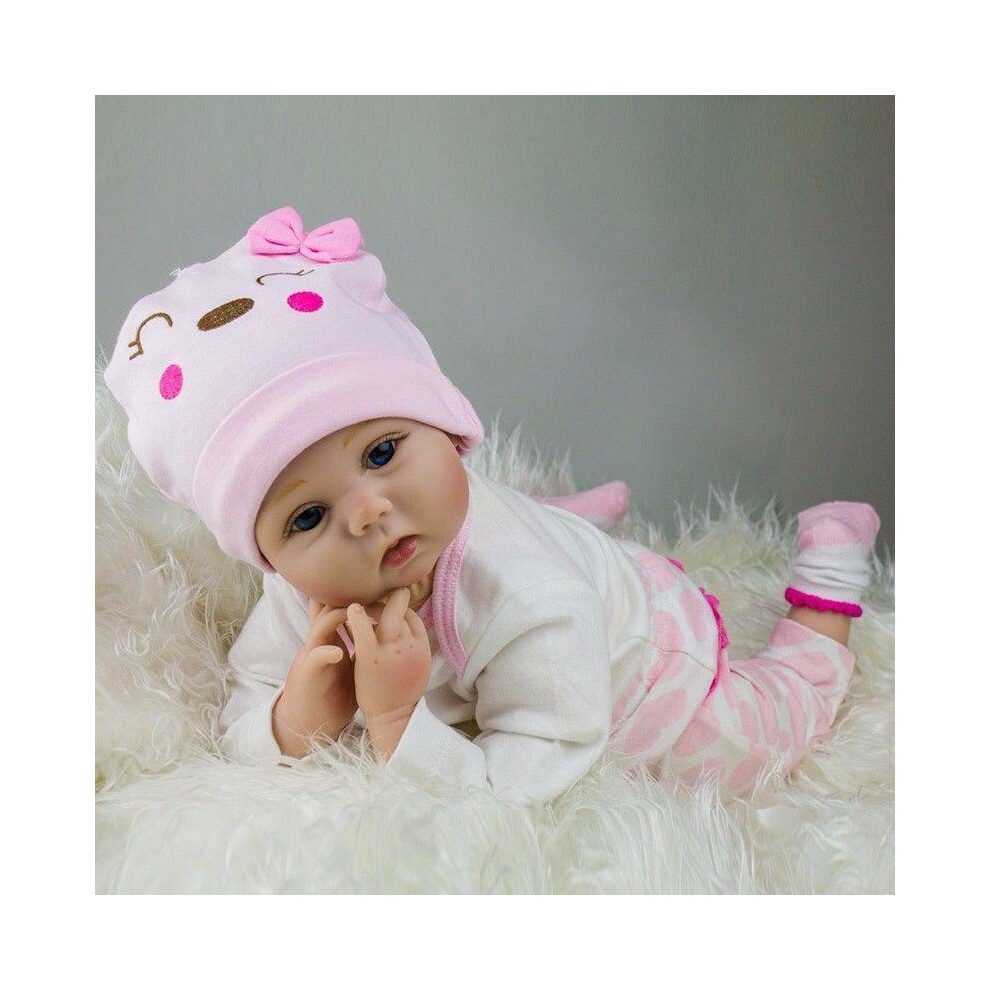 Baby Reborn 22" Doll Lifelike Soft Silicone Realistic Real Life Gift Doll Xmas