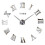 (Silver, Large) Extra 3d Diy Large Roman Numerals Luxury Mirror Wall Sticker Decor Clock Home 1