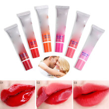 6 Farben Langanhaltender Lipgloss-Set Wasserdichte Make-up Peel-Off Lippenstift Tönung Kosmetik 6 Farben mit Box